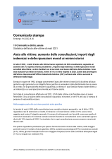 Aiuto alle vittime: aumento delle consultazioni; importi degli indennizzi e delle riparazioni morali ai minimi storici