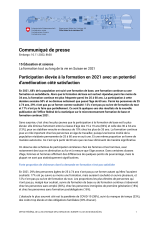 Participation élevée à la formation en 2021 avec un potentiel d'amélioration côté satisfaction