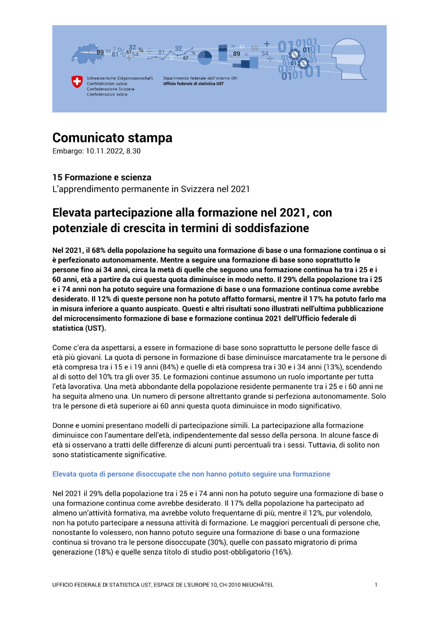 Elevata partecipazione alla formazione nel 2021, con potenziale di crescita in termini di soddisfazione