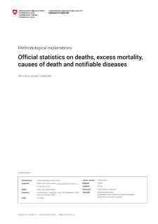 Official statistics on deaths, excess mortality, causes of death and notifiable diseases
