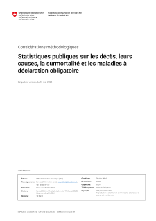 Statistiques publiques sur les décès, leurs causes, la surmortalité et les maladies à déclaration obligatoire