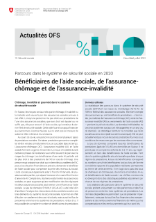 Bénéficiaires de l'aide sociale, de l'assurance-chômage et de l'assurance-invalidité