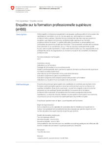 Enquête sur la formation professionnelle supérieure