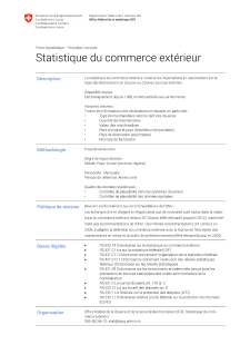 Statistique du commerce extérieur