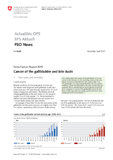 Swiss Cancer Report 2015 : Cancer of the gallbladder and bile ducts