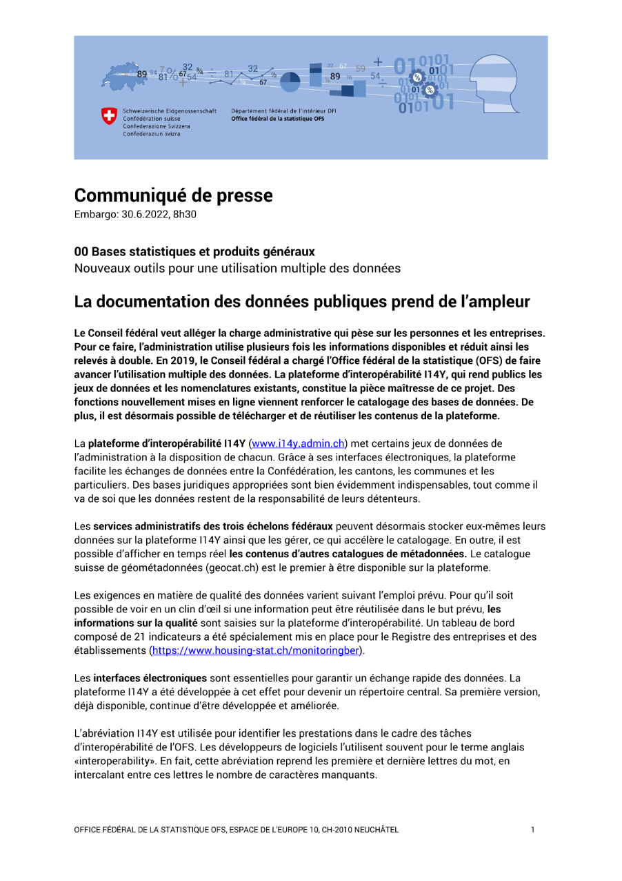 La documentation des données publiques prend de l'ampleur