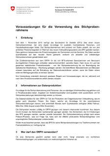 Voraussetzungen des BFS für die Stichprobenziehung