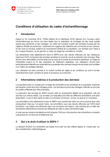 Conditions de l'OFS pour le tirage d'un échantillon