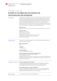 Enquête sur les dépenses de protection de l'environnement des entreprises