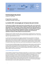 La récolte 2021 encouragée par la hausse des prix du bois