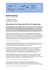 Güterverkehr in der Schweiz hat 2021 um 4% zugenommen