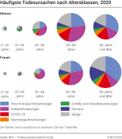 Häufigste Todesursachen nach Altersklassen, 2020