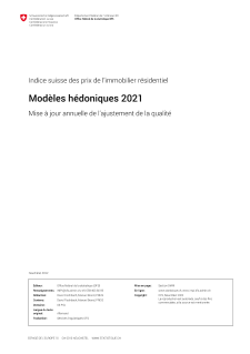 Modèles hédoniques 2021