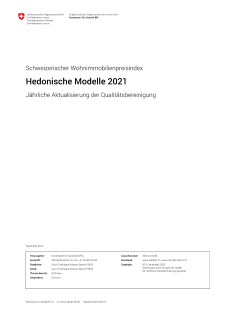 Hedonische Modelle 2021