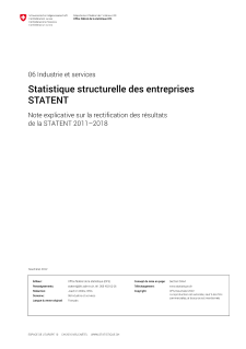 Note explicative sur la rectification des résultats de la STATENT 2011-2018