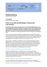 Covid-19 war 2020 die dritthäufigste Todesursache in der Schweiz