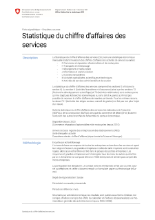 Statistique du chiffre d'affaires des services