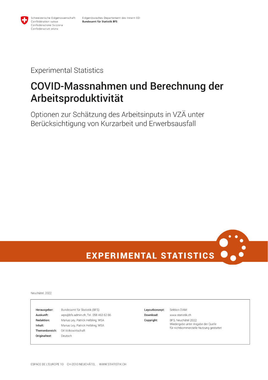 COVID-Massnahmen und Berechnung der Arbeitsproduktivität