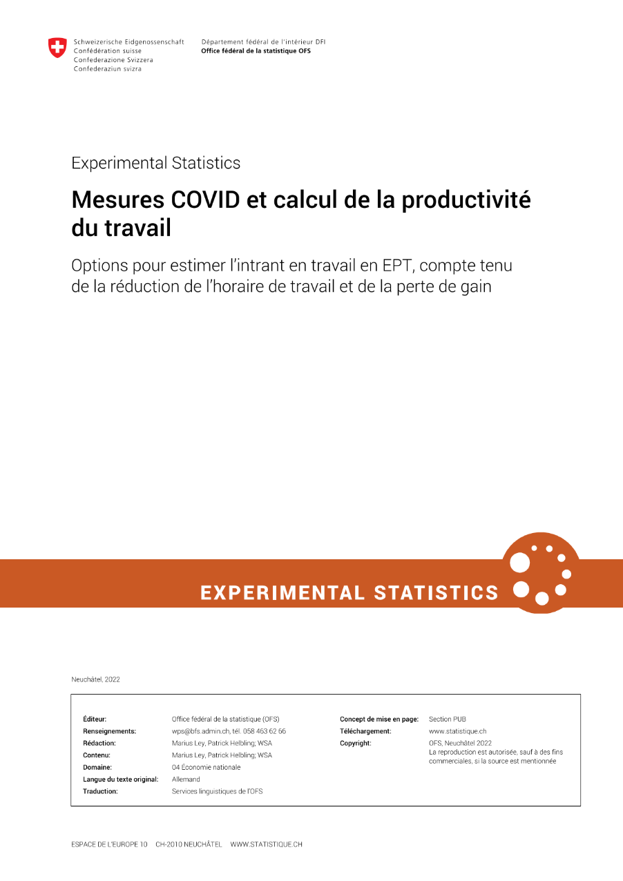 Mesures COVID et calcul de la productivité du travail