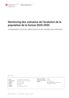 Monitoring des scénarios de l'évolution de la population de la Suisse 2020-2050