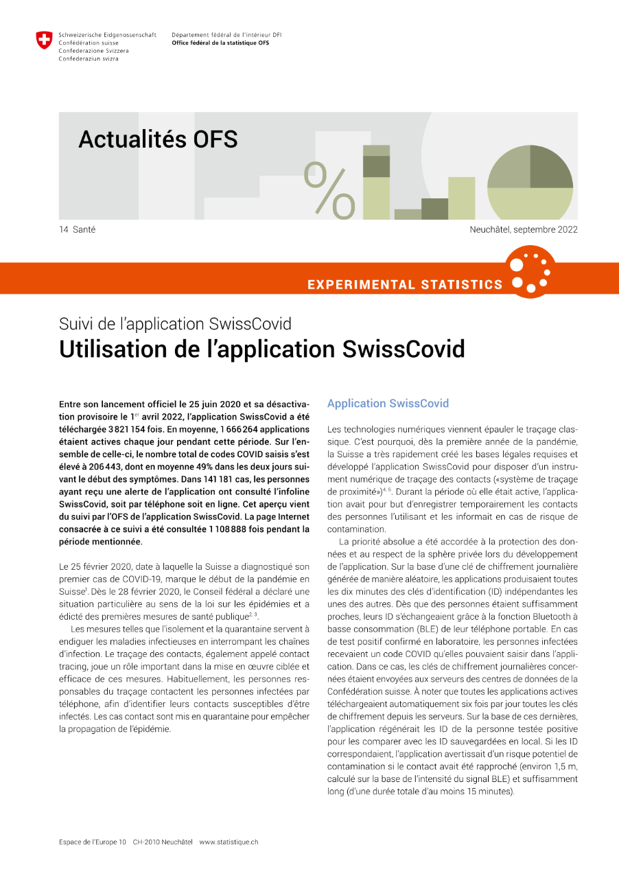 Utilisation de l'application SwissCovid