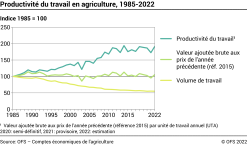Productivité du travail en agriculture - Indice