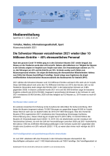 Die Schweizer Museen verzeichneten 2021 wieder über 10 Millionen Eintritte - 40% ehrenamtliches Personal