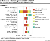 Evoluzione dei vettori energetici tra il 2000 e il 2020