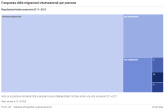 Frequenza delle migrazioni internazionali per persona