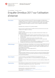 Omnibus 2017: Enquête sur l'utilisation d'internet