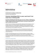 Schweizer Statistiktage 2022 in Luzern: nach Covid-19 mit neuem Kurs in Richtung 2030