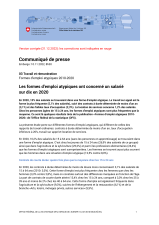 Les formes d'emploi atypiques ont concerné un salarié sur dix en 2020