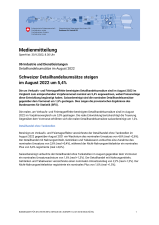 Schweizer Detailhandelsumsätze steigen im August 2022 um 5,4%
