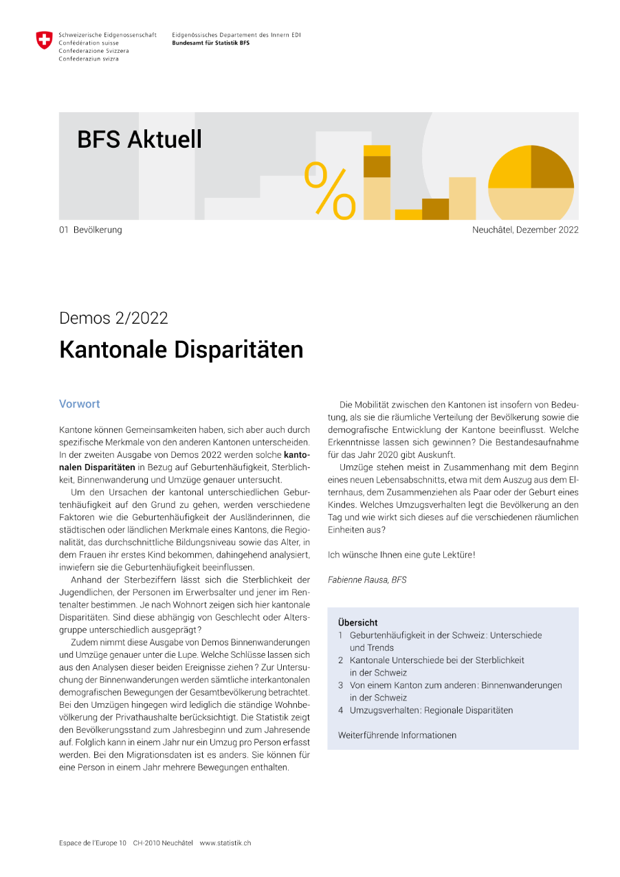 Kantonale Disparitäten
