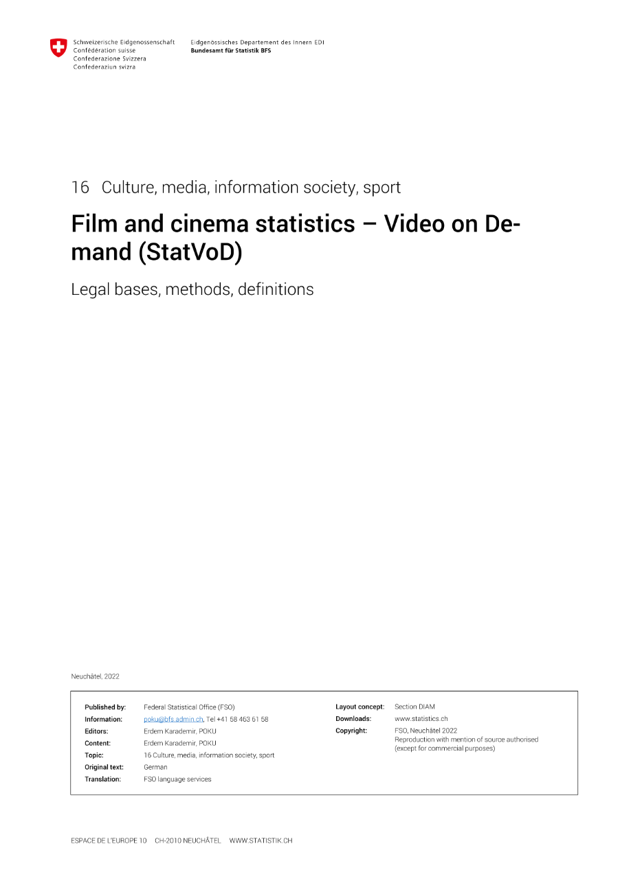 Film and cinema statistics – Video on Demand (StatVoD)