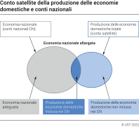 Conto satellite della produzione delle economie domestiche e conti nazionali