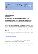 Une personne sur dix a déménagé en Suisse en 2021