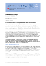 In Svizzera nel 2021 una persona su dieci ha traslocato