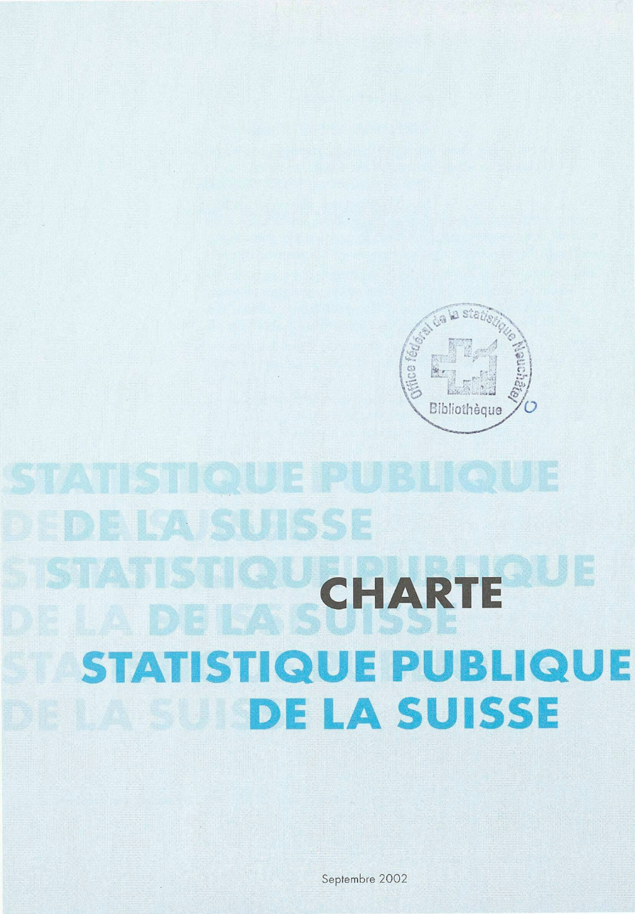 Charte. Statistique publique de la Suisse