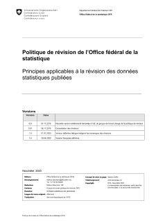 Politique de révision de l'Office fédéral de la statistique