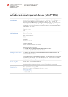Indicateurs de développement durable