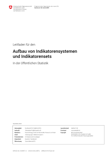Leitfaden für den Aufbau von Indikatorensystemen und  Indikatorensets In der öffentlichen Statistik