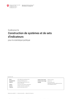 Guide pour la construction de systèmes et de sets d’indicateurs pour la statistique publique
