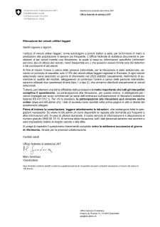 Lettera d'accompagnamento RVL