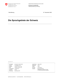 Sprachgebiete der Schweiz