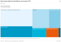 Spese annue medie per automobile per voce di spesa