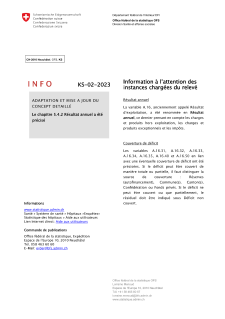 Statistique des hôpitaux - Adaptation et mise à jour du concept détaillé