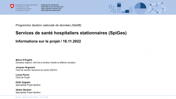 Projet SpiGes: séance d'information du 16.11.2022