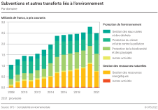 Subventions et autres transferts liés à l’environnement par domaine