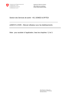 eIAM_CH-LOGIN: Manuel Utilisateur Etablissements